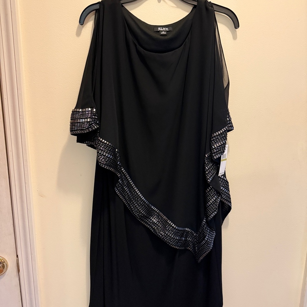Elegant SLNY of New York Black Dress – Size 14 – NWT